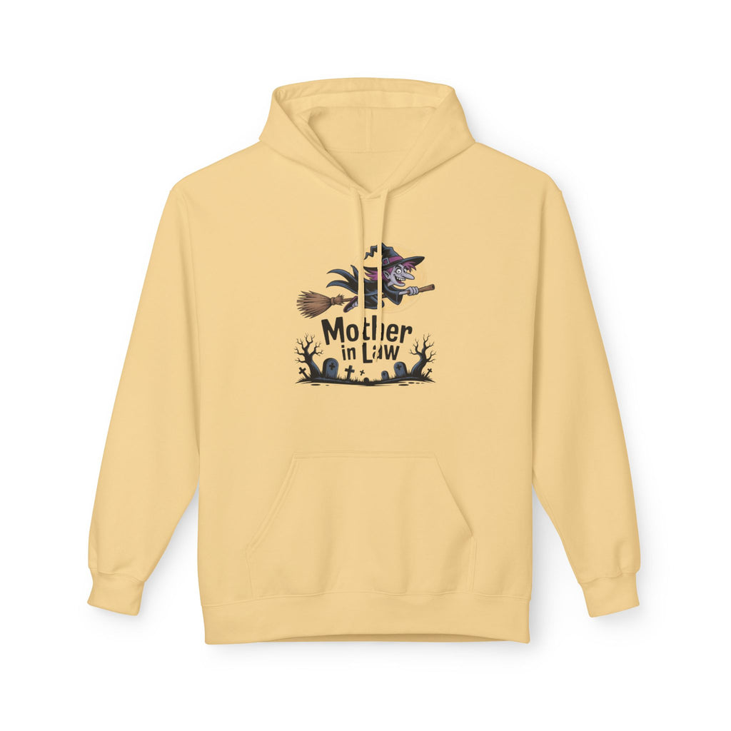 Mother-in-Law Halloween Hoodie — Witch Broom Graveyard Sweatshirt