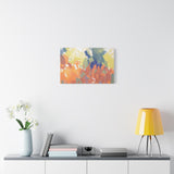 Abstract Colorful Brushstroke Matte Canvas Wall Art – Vibrant Orange & Green Stretched Print thumbnail 8