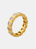 Titanium Steel Inlaid Zircon Ring thumbnail 2
