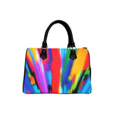 Abstract Art Barrel Type Handbag – Canvas & PU Leather Printed Handbag thumbnail 2