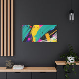 Abstract Neon Brushstroke Canvas Print — Colorful Modern Wall Art thumbnail 79