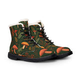 Mushroom Forest Fur-Lined Leather Boots — Cozy Women's Autumn Lace-Up thumbnail 2