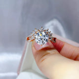 3 Carat 925 Sterling Silver Moissanite Ring thumbnail 5