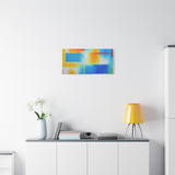 Abstract Color Field Matte Canvas Print — Vibrant Blue, Yellow & Red Stretched Wall Art thumbnail 57