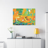 Abstract Orange & Green Canvas Art — Vibrant Modern Wall Decor thumbnail 90