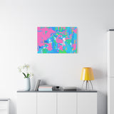 Neon Splash Abstract Canvas Print – Bright Pink & Aqua Modern Wall Art thumbnail 72