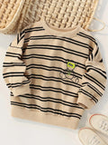 Children's Striped Bear Crew Neck Sweatshirt thumbnail 1