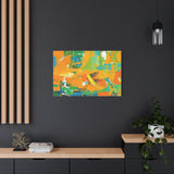Abstract Orange & Green Canvas Art — Vibrant Modern Wall Decor thumbnail 73