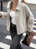 Zip-Up Dropped Shoulder Jacket thumbnail 3