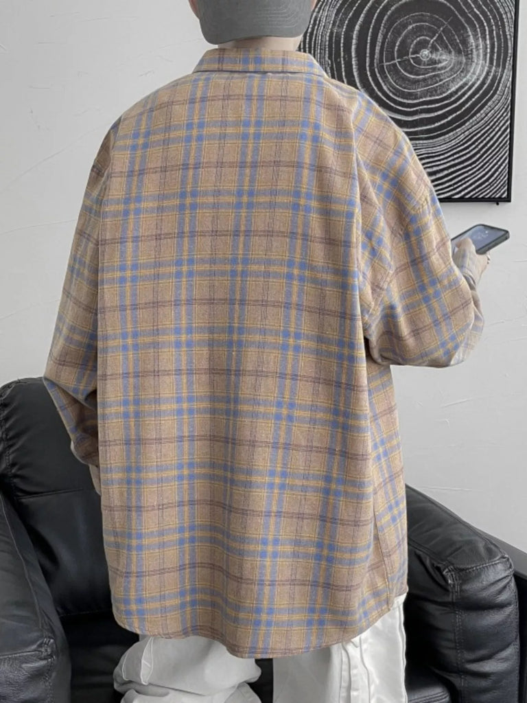Men's Plus Size Plaid Button Up Shirt