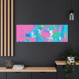 Neon Splash Abstract Canvas Print – Bright Pink & Aqua Modern Wall Art thumbnail 94