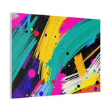 Abstract Neon Brushstroke Canvas Print — Colorful Modern Wall Art thumbnail 80