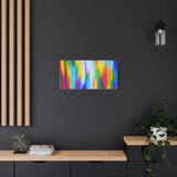 Abstract Rainbow Waves Matte Canvas Print — Vibrant Colorful Wall Art thumbnail 58