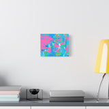 Neon Splash Abstract Canvas Print – Bright Pink & Aqua Modern Wall Art thumbnail 30