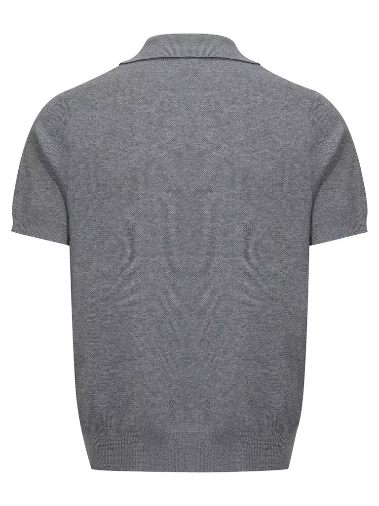 Men's Argyle Knit Short Sleeve Polo