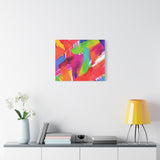 Abstract Rainbow Brushstrokes Matte Canvas Wall Art — Vibrant Stretched 1.25" thumbnail 54