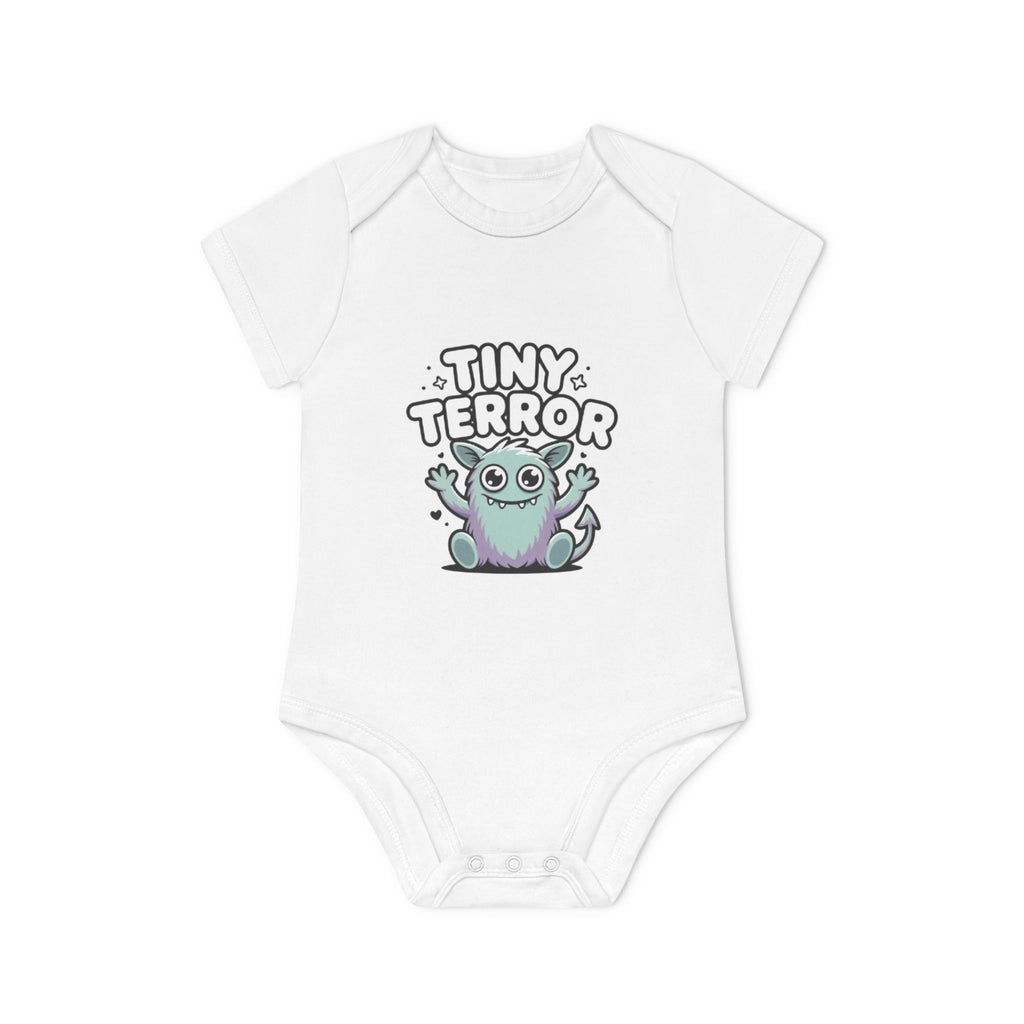 Tiny Terror Baby Bodysuit – Cute Monster Organic Short Sleeve Onesie