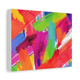 Abstract Rainbow Brushstrokes Matte Canvas Wall Art — Vibrant Stretched 1.25" thumbnail 29