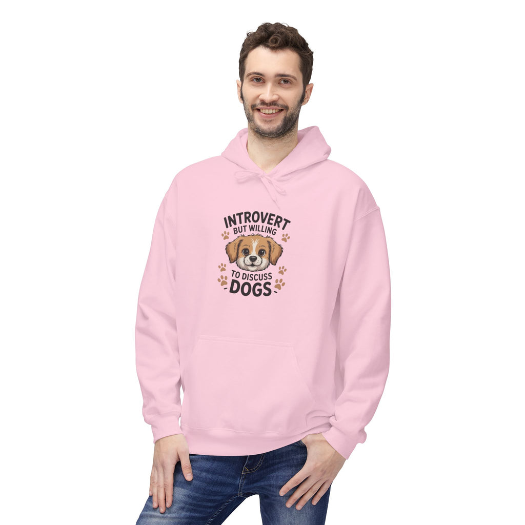 Introvert But Willing To Discuss Dogs Hoodie — Cute Dog Lover Pullover