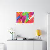 Abstract Rainbow Brushstrokes Matte Canvas Wall Art — Vibrant Stretched 1.25" thumbnail 72