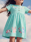 Children's Bunny Print Button Detail Dress thumbnail 1