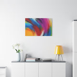 Abstract Rainbow Swirl Matte Canvas Print (Stretched) thumbnail 72