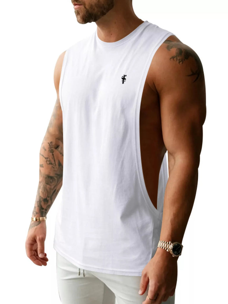 Men's Full Size Round Neck Tank Top Plus Size