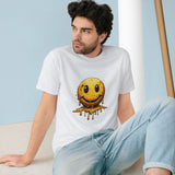 Melting Smiley T-Shirt — Drippy Retro Emoticon Graphic Tee thumbnail 4