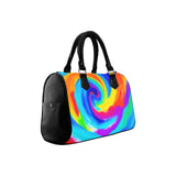 Abstract Art Barrel Type Handbag – Canvas & PU Leather Printed Handbag thumbnail 4