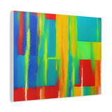 Abstract Rainbow Blocks Matte Canvas Print thumbnail 44
