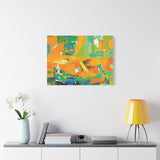 Abstract Orange & Green Canvas Art — Vibrant Modern Wall Decor thumbnail 66