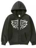 Children's Halloween Skeleton Zip-Up Hoodie thumbnail 9