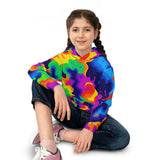 Kids Hoodie — Vibrant Rainbow Psychedelic All-Over Print thumbnail 7