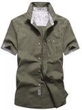 Men's Full Size Button Up Short-Sleeve Casual Shirt Plus Size thumbnail 3