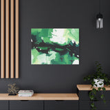 Abstract Green Brushstroke Canvas Print thumbnail 79