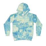 Kids Hoodie - Blue Watercolor Camo All-Over Print thumbnail 2