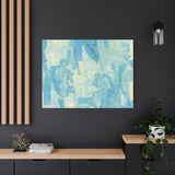 Abstract Aqua Brushstroke Canvas Print — Coastal Blue Wall Art thumbnail 91
