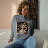 Art Nouveau Medusa Crop Hoodie — Vintage Goddess Graphic thumbnail 14