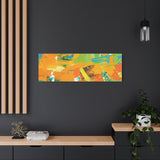 Abstract Orange & Green Canvas Art — Vibrant Modern Wall Decor thumbnail 82