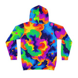 Kids Hoodie — Vibrant Rainbow Psychedelic All-Over Print thumbnail 3