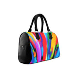 Abstract Art Barrel Type Handbag – Canvas & PU Leather Printed Handbag thumbnail 4