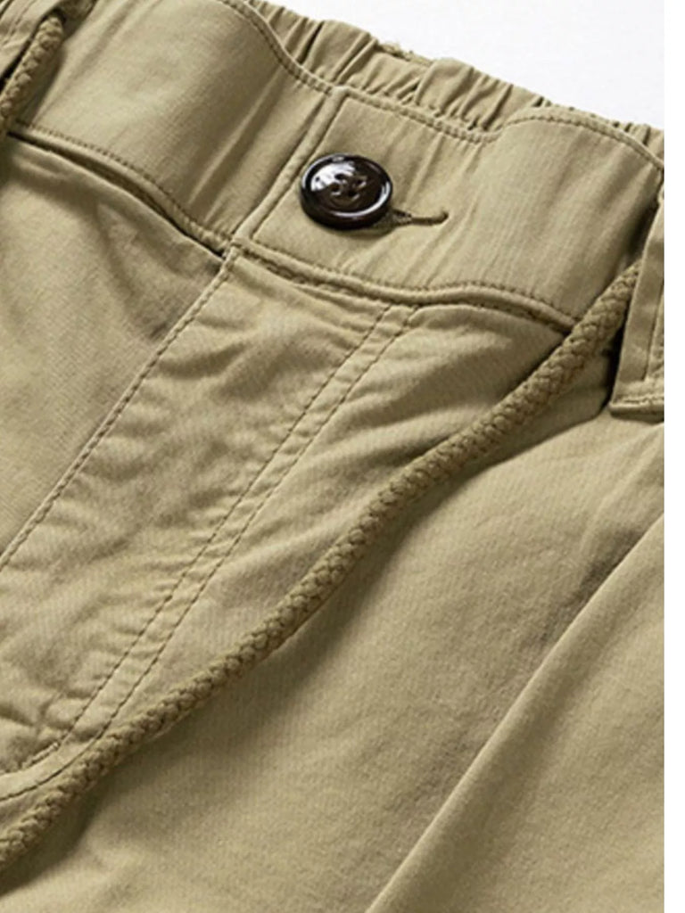 Men's Cargo Pants with Drawstring Waist
