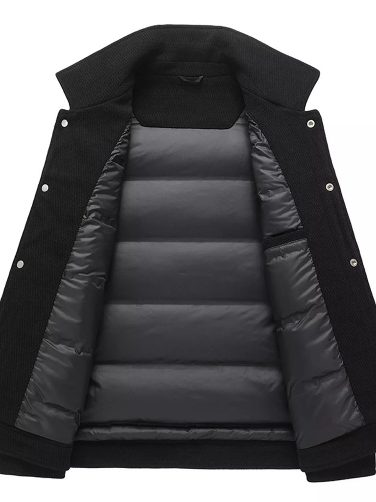 Men's Plus Size Snap Down Long Sleeve Jacket