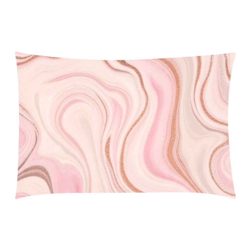 Pink Marble Serenity – 3-Piece Bedding Set