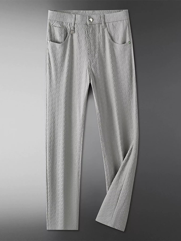 Men's Textured Straight-Leg Pants