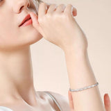 925 Sterling Silver Heart Link Bracelet thumbnail 6