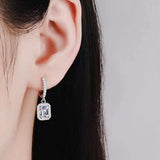 1 Carat 925 Sterling Silver Moissanite Drop Earrings thumbnail 6
