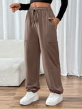 Perfee Tied Joggers with Pockets thumbnail 3