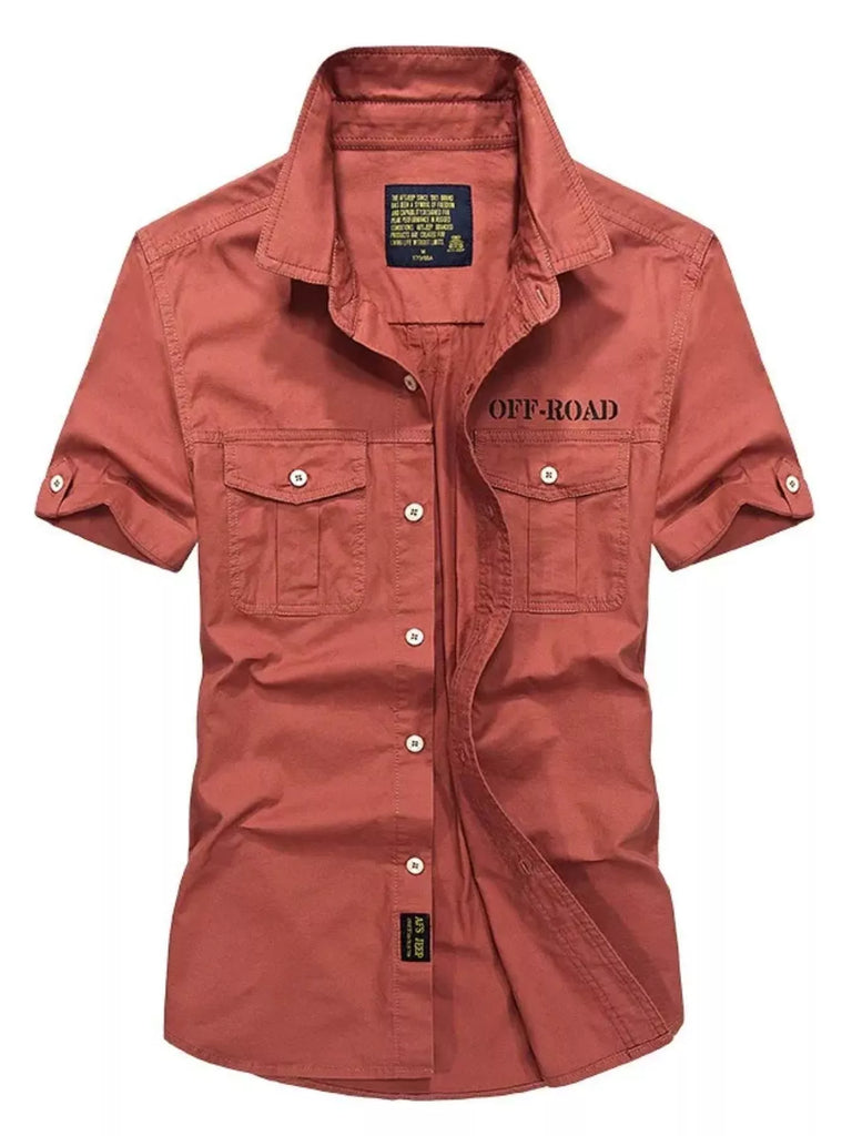 Men's Plus Size Casual Short-Sleeve Shirt