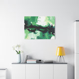 Abstract Green Brushstroke Canvas Print thumbnail 78